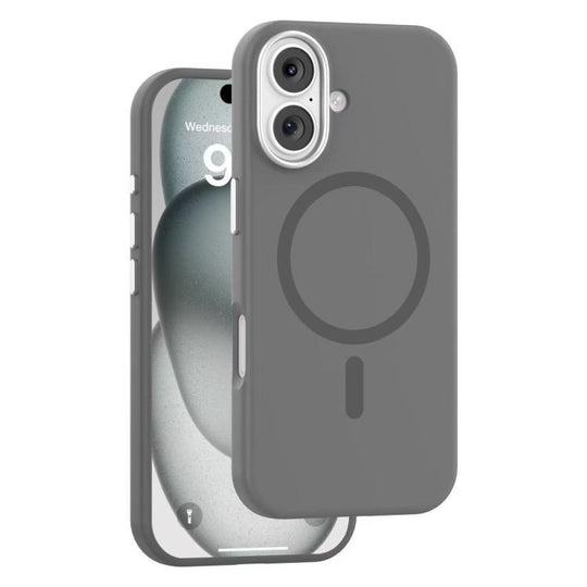 For iPhone 17 Mutural Karen Series Liquid Silicone MagSafe Phone Case(Grey)