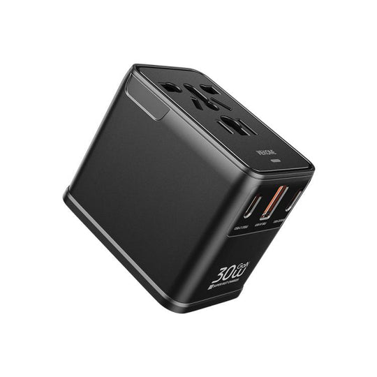 WK WP-U71 30W GaN Three-Port Universal Travel Charger(Black)