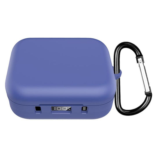 For Anker Soundcore P41i Solid Color Silicone Earphone Protective Cover with Hook(Dark Blue)
