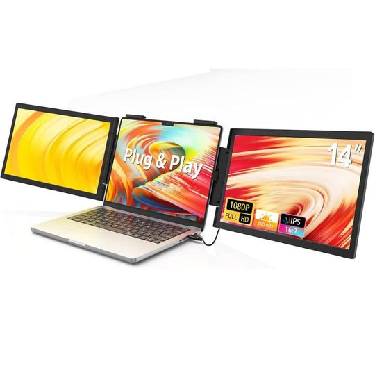 Z140A01D 14-inch 1080P Dual-screen Portable Monitor for Laptop Expansion(Black)