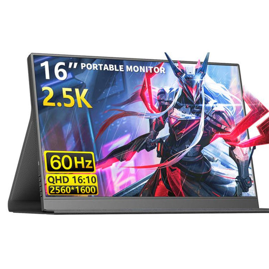 P160Q16BW 16 inch 2.5K Portable Monitor Gaming Extended Screen(Black)