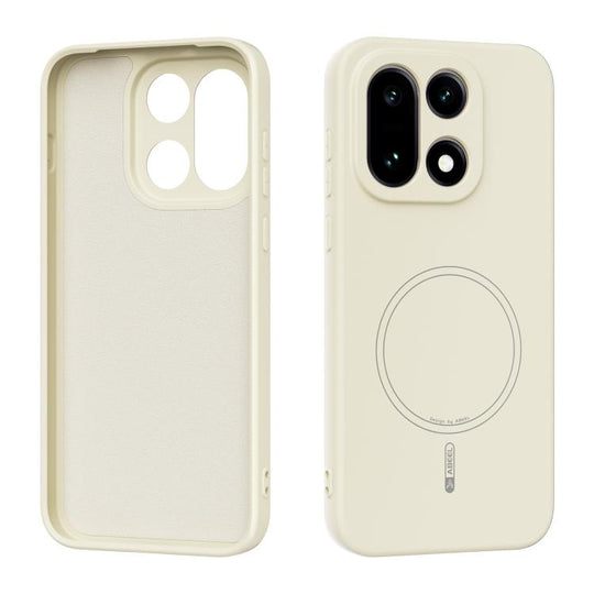 For OnePlus 15 ABEEL Skin-friendly Feel Magsafe Liquid Silicone Phone Case(Yellow)