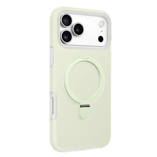 For iPhone 18 Pro / 17 Pro Jelly Liquid Silicone MagSafe Holder Phone Case(Beige)