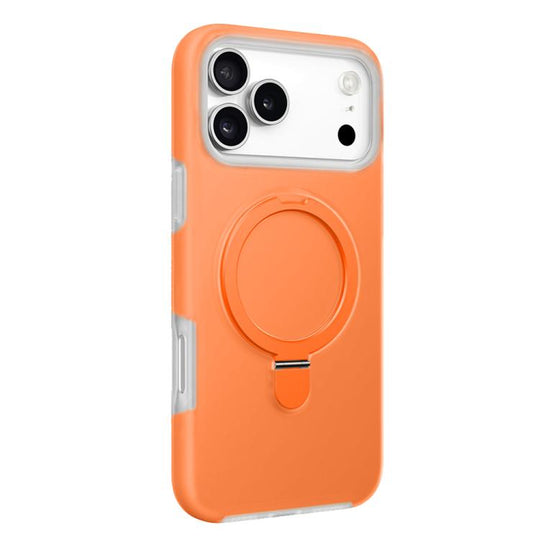 For iPhone 18 Pro Max / 17 Pro Max Jelly Liquid Silicone MagSafe Holder Phone Case(Orange)