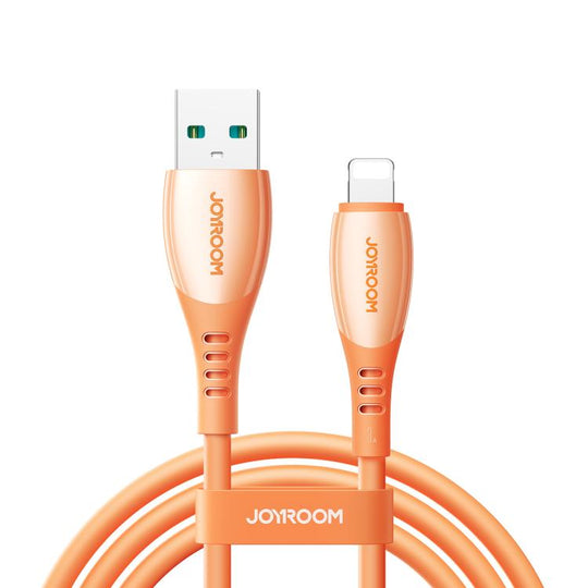 JOYROOM S-A59 Vibrant Series 3A USB to 8 Pin Fast Charging Data Cable, Length:1.2m(Orange)