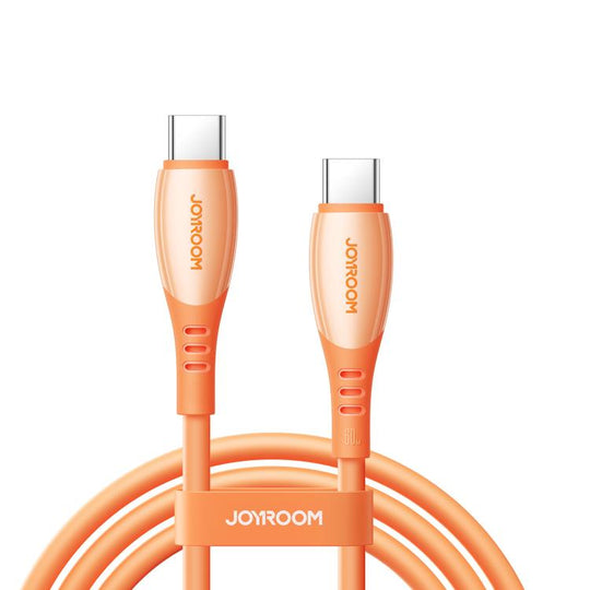 JOYROOM S-A59 Vibrant Series 60W Type-C to Type-C Fast Charging Data Cable, Length:1.2m(Orange)