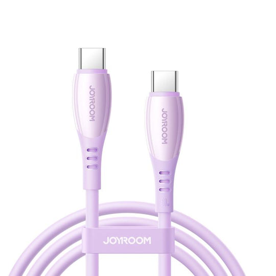 JOYROOM S-A59 Vibrant Series 60W Type-C to Type-C Fast Charging Data Cable, Length:1.2m(Purple)