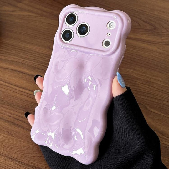 For iPhone 17 Pro Max Cloud-Style TPU Shockroof Phone Case(Purple)