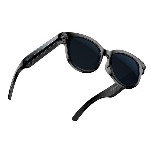 M89 2MP AI Smart Glasses Support Bluetooth Call, AI Intelligent Voice Assistant(Black Lenses Black Frame)