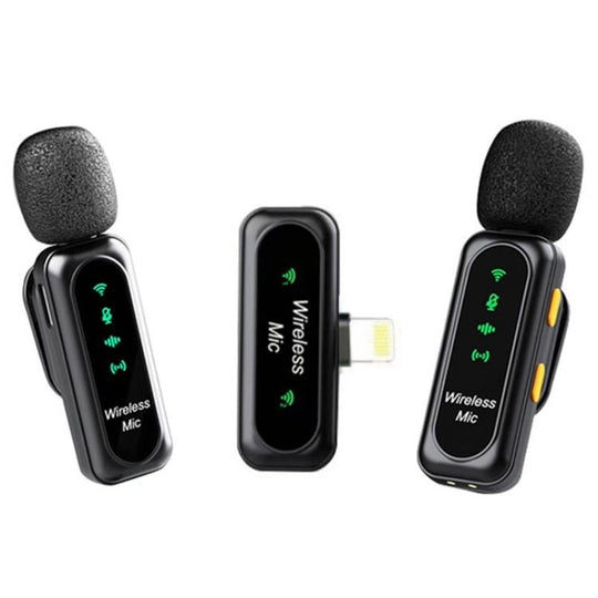 K7 2 in 1 Lavalier Wireless Microphone with Charging Dock, Model:8 Pin Plug