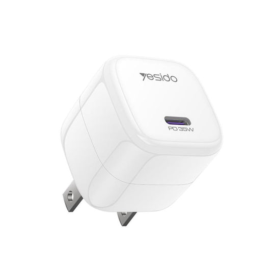 Yesido YC16U PD 35W Type-C Mini Ice Cube Fast Charger, Plug:US Plug(White)
