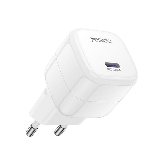Yesido YC103 PD 35W Type-C Mini Ice Cube Fast Charger, Plug:EU Plug(White)