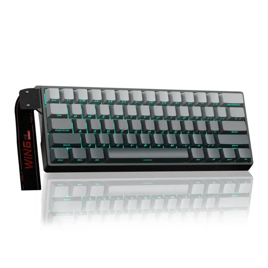 AULA WIN60HE Standard Edition 60 Keys RGB Wired Keyboard(Side Printed Black Gray Wood Magnetic Axis)