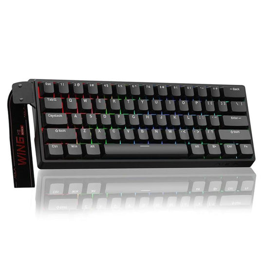 AULA WIN60HE Standard Edition 60 Keys RGB Wired Keyboard(Black Gray Wood Magnetic Axis)