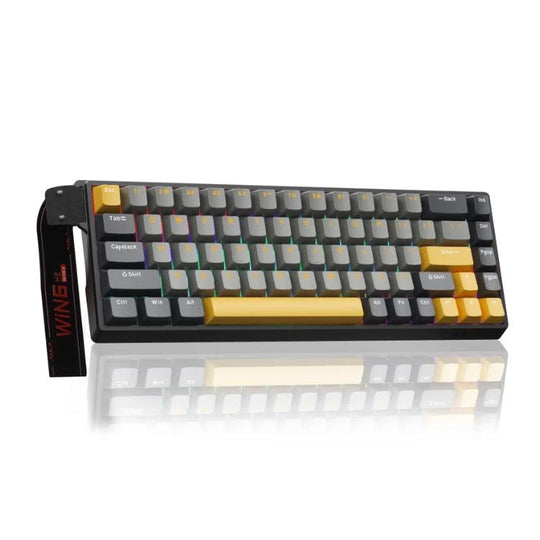 AULA WIN68HE MAX Version 68 Keys RGB Wired Keyboard(Dark+Light+Yellow Wing Chun Magnetic Axis)