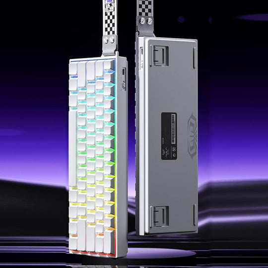 AULA MINI60 HE Pro 61 Keys RGB Wireless Game Mechanical Keyboard(Side Printed White)