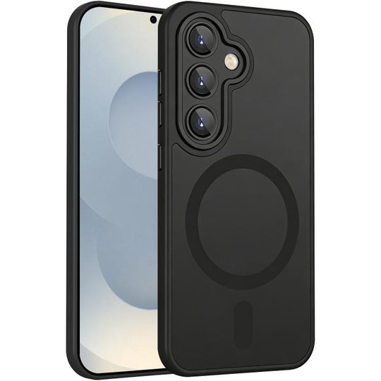 For Samsung Galaxy S25+ / S24+ 5G XDcase Skin Feel Magnetic Frosted Phone Case with Lens Film(Black)