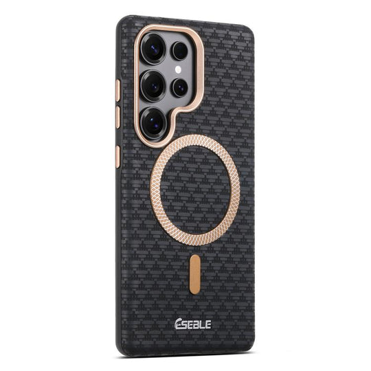 For Samsung Galaxy S25 Ultra 5G ESEBLE L3 Triangular Shield Metal Lens Magnetic Phone Case(Black)
