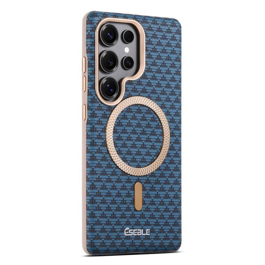 For Samsung Galaxy S25 Ultra 5G ESEBLE L3 Triangular Shield Metal Lens Magnetic Phone Case(Royal Blue)