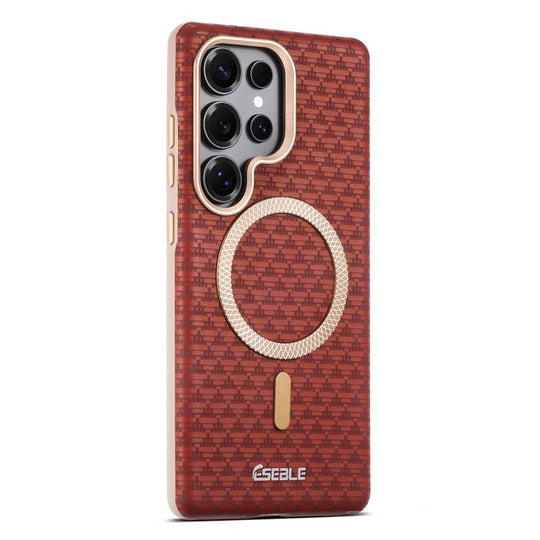 For Samsung Galaxy S25 Ultra 5G ESEBLE L3 Triangular Shield Metal Lens Magnetic Phone Case(Red)