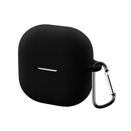 For Huawei FreeClip 2 Liquid silicone Bluetooth Earphone Case with Buckle(Black)