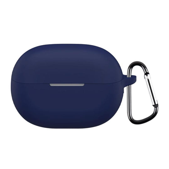 For Huawei FreeBuds Pro 5 Solid Color Silicone Earphone Protective Case with Buckle(Navy Blue)