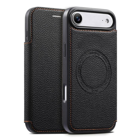For iPhone Air ESEBLE Ultra-thin Card Slot Magnetic Vegan Leather Phone Case(Black)