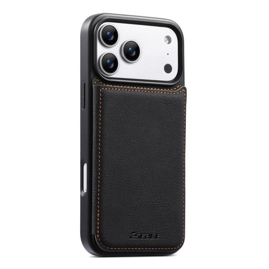 For iPhone 18 Pro / 17 Pro ESEBLE Retro Texture Double Buckle Card Slot Phone Case(Black)