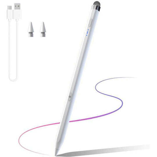 DP02 Type-C Rechargeable Magnetic Stylus with 2 Replacement Nibs(White)