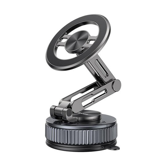 USAMS ZJ087 Vacuum Suction Magnetic Telescopic Phone Holder(Gray)