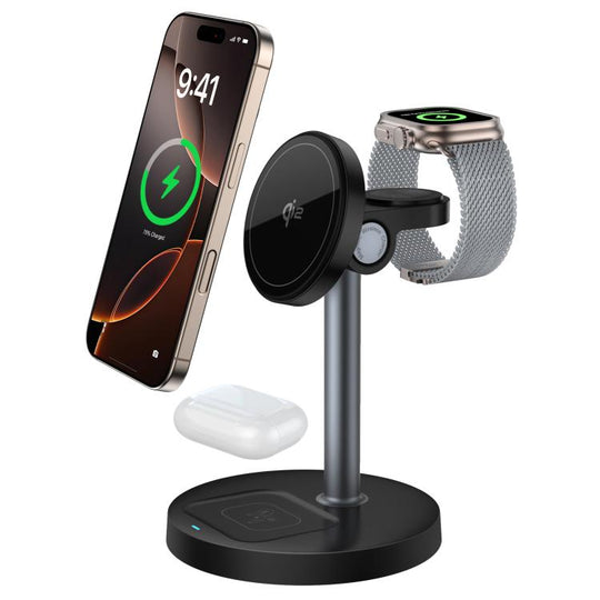 Q11 20W 3 in 1 Multifunctional Magnetic Wireless Charger(Black)