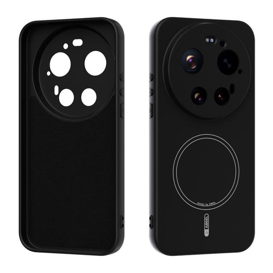 For Xiaomi 17 Ultra ABEEL Skin-friendly Feel Magsafe Liquid Silicone Phone Case(Black)
