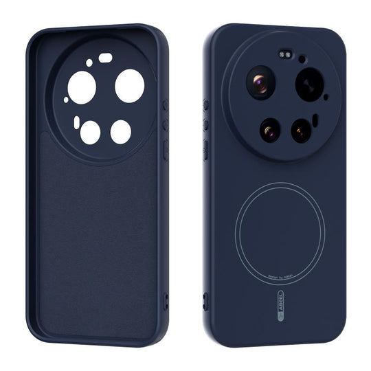 For Xiaomi 17 Ultra ABEEL Skin-friendly Feel Magsafe Liquid Silicone Phone Case(Blue)