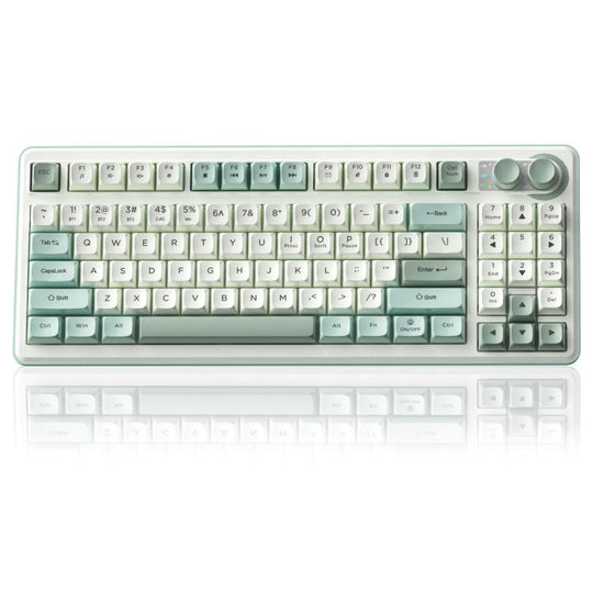 SOLAKAKA SK90 Tri-mode 90 Keys Wireless Silicone Keyboard(Green White)