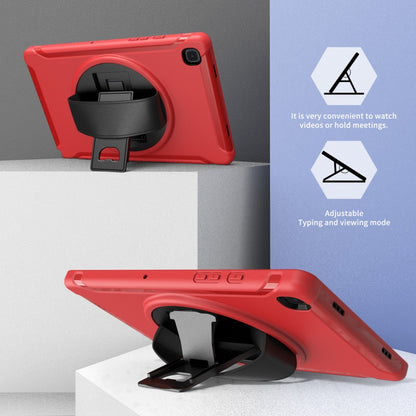For Samsung Galaxy Tab A7 10.4 (2020) 360 Degree Rotation PC + TPU Protective Case with Holder & Hand Strap(Red) - Other Galaxy Tab PC by buy2fix | Online Shopping UK | buy2fix