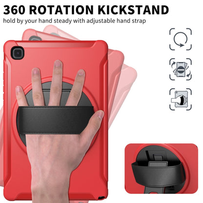 For Samsung Galaxy Tab A7 10.4 (2020) 360 Degree Rotation PC + TPU Protective Case with Holder & Hand Strap(Red) - Other Galaxy Tab PC by buy2fix | Online Shopping UK | buy2fix