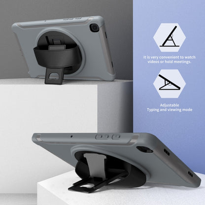 For Samsung Galaxy Tab A7 10.4 (2020) 360 Degree Rotation PC + TPU Protective Case with Holder & Hand Strap(Grey) - Other Galaxy Tab PC by buy2fix | Online Shopping UK | buy2fix