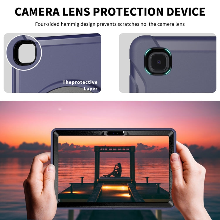 For Samsung Galaxy Tab A7 10.4 (2020) 360 Degree Rotation PC + TPU Protective Case with Holder & Hand Strap(Blue) - Other Galaxy Tab PC by buy2fix | Online Shopping UK | buy2fix