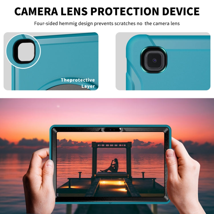 For Samsung Galaxy Tab A7 10.4 (2020) 360 Degree Rotation PC + TPU Protective Case with Holder & Hand Strap(Light Blue) - Other Galaxy Tab PC by buy2fix | Online Shopping UK | buy2fix