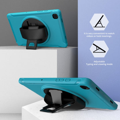 For Samsung Galaxy Tab A7 10.4 (2020) 360 Degree Rotation PC + TPU Protective Case with Holder & Hand Strap(Light Blue) - Other Galaxy Tab PC by buy2fix | Online Shopping UK | buy2fix