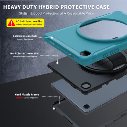 For Samsung Galaxy Tab A7 10.4 (2020) 360 Degree Rotation PC + TPU Protective Case with Holder & Hand Strap(Light Blue) - Other Galaxy Tab PC by buy2fix | Online Shopping UK | buy2fix