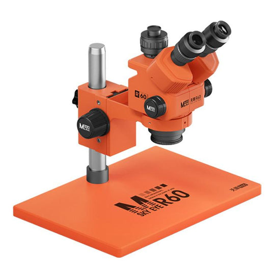 MaAnt Sky Eye R60 7-60X Colorful Trinocular Microscope with Large Base(Orange)