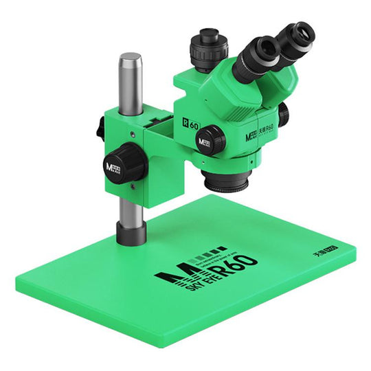 MaAnt Sky Eye R60 7-60X Colorful Trinocular Microscope with Large Base(Green)
