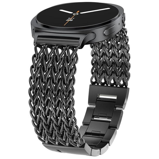 For Galaxy Watch Ultra2 2026 / 2025 / 1 2024 xDfind Herringbone Braided Stainless Steel Watch Band(Black)