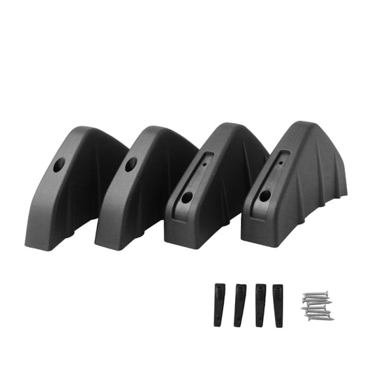 4 PCS Car General Shark Fin Rear Spoiler Bumper Chassis Decoration by buy2fix
