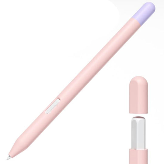 For Samsung Galaxy Tab S11 / S11 Ultra Stylus Pen Contrast Color Silicone Protective Case(Pink)