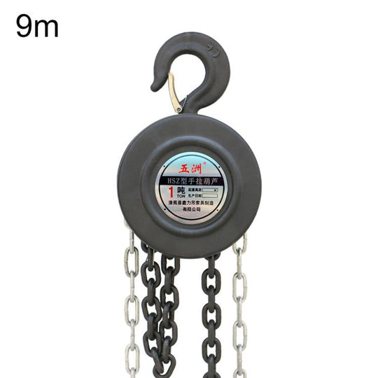 1T Load Capacity 9m HSZ Type Round Hand Chain Hoist Hand Operated Chain Hoist Manual Hoist