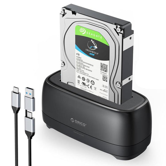 ORICO DD18C3 2.5 / 3.5 inch HDD / SSD SATA Single Bay Drive Docking Station, EU Plug(Black)