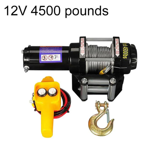 12V 4500 Lbs Manual Operation Handle Switch Car Electric Winch