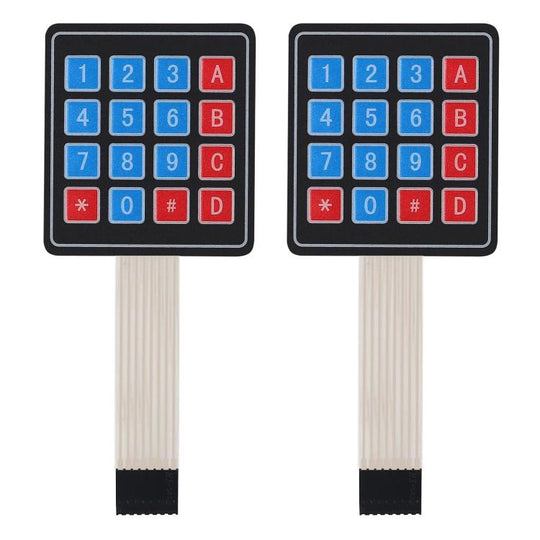 2pcs Membrane Switch Matrix Array Keyboard Keypad Control Panel Pad DIY Kit, Type:4x4